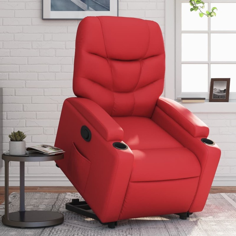 Fauteuil inclinable Rouge Similicuir 