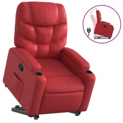 Fauteuil inclinable Rouge Similicuir 