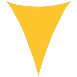 Voile d'ombrage 160 g/m² triangulaire jaune 5x6x6 m PEHD 