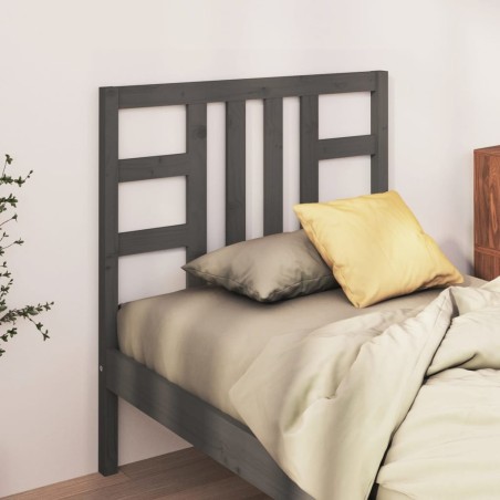 Tête de lit Gris 106x4x100 cm Bois massif de pin 