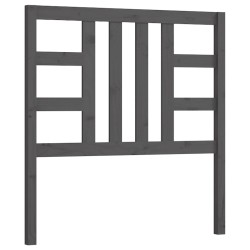 Tête de lit Gris 106x4x100 cm Bois massif de pin 