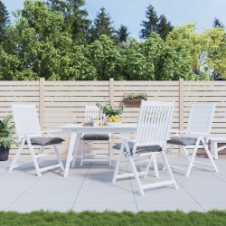 Coussins de chaise lot de 4 gris 50x50x7 cm tissu oxford 