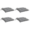 Coussins de chaise lot de 4 gris 50x50x7 cm tissu oxford 