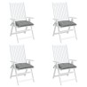 Coussins de chaise lot de 4 gris 50x50x7 cm tissu oxford 