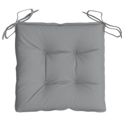 Coussins de chaise lot de 4 gris 50x50x7 cm tissu oxford 