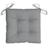 Coussins de chaise lot de 4 gris 50x50x7 cm tissu oxford 