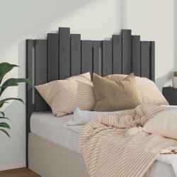 Tête de lit Gris 126x4x110 cm Bois massif de pin 