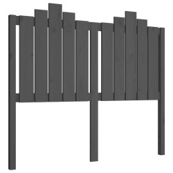 Tête de lit Gris 126x4x110 cm Bois massif de pin 