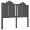 Tête de lit Gris 126x4x110 cm Bois massif de pin 
