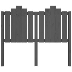 Tête de lit Gris 126x4x110 cm Bois massif de pin 