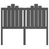 Tête de lit Gris 126x4x110 cm Bois massif de pin 
