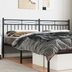 Tête de lit métal noir 200 cm 