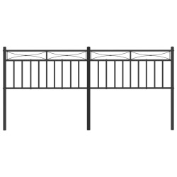 Tête de lit métal noir 200 cm 