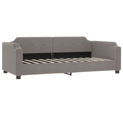 Lit de jour avec gigogne et tiroirs sans matelas taupe 80x200cm 