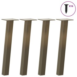 Pieds de table basse 4 pièces Acier naturel 30 cm Acier 