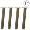 Pieds de table basse 4 pièces Acier naturel 30 cm Acier 