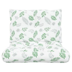 Coussins de palette lot de 2 motif de feuilles tissu Oxford 