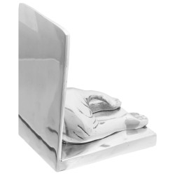 Serre-livres2 pcs Argent 12x15x18 cm Aluminium Chien 