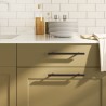 Poignées d'armoire 20 pcs noir 160 mm acier inoxydable 