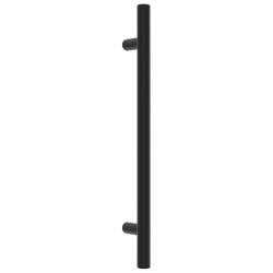 Poignées d'armoire 20 pcs noir 160 mm acier inoxydable 