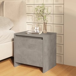 Table de chevet gris béton 45x34x44,5 cm bois d'ingénierie 