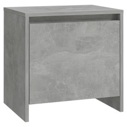 Table de chevet gris béton 45x34x44,5 cm bois d'ingénierie 