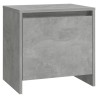 Table de chevet gris béton 45x34x44,5 cm bois d'ingénierie 