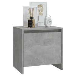 Table de chevet gris béton 45x34x44,5 cm bois d'ingénierie 