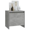 Table de chevet gris béton 45x34x44,5 cm bois d'ingénierie 