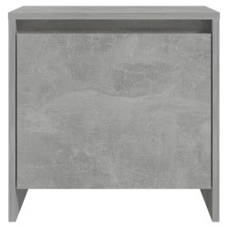 Table de chevet gris béton 45x34x44,5 cm bois d'ingénierie 