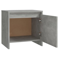 Table de chevet gris béton 45x34x44,5 cm bois d'ingénierie 