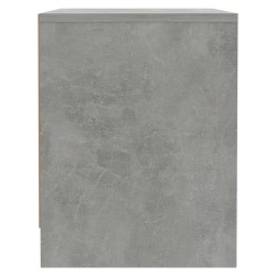 Table de chevet gris béton 45x34x44,5 cm bois d'ingénierie 