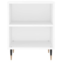 Table de chevet blanc 40x30x50 cm bois d’ingénierie 