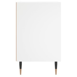 Table de chevet blanc 40x30x50 cm bois d’ingénierie 