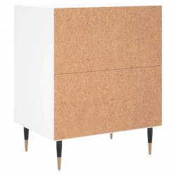 Table de chevet blanc 40x30x50 cm bois d’ingénierie 