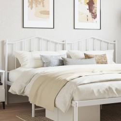 Tête de lit métal blanc 200 cm 