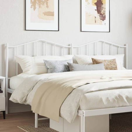 Tête de lit métal blanc 200 cm 