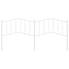 Tête de lit métal blanc 200 cm 