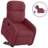 Fauteuil inclinable électrique rouge bordeaux tissu 