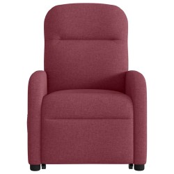 Fauteuil inclinable électrique rouge bordeaux tissu 