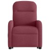 Fauteuil inclinable électrique rouge bordeaux tissu 