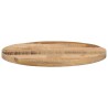 Dessus de table Ø 40x3,8 cm rond bois massif de manguier brut 