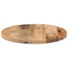 Dessus de table Ø 40x3,8 cm rond bois massif de manguier brut 