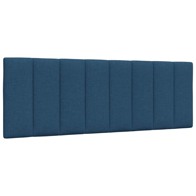 Coussin de tête de lit bleu 120 cm tissu 