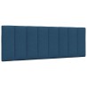 Coussin de tête de lit bleu 120 cm tissu 