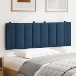 Coussin de tête de lit bleu 120 cm tissu 