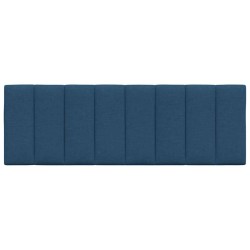 Coussin de tête de lit bleu 120 cm tissu 