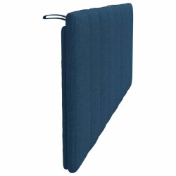 Coussin de tête de lit bleu 120 cm tissu 