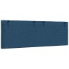 Coussin de tête de lit bleu 120 cm tissu 