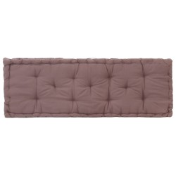 Coussin de plancher de palette Coton 120x40x7 cm Taupe 